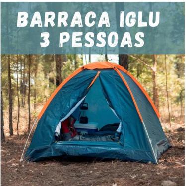 Imagem de Barraca de Camping Iglu 3 pessoas Impermeável Sistema NANOFLEX Coluna 