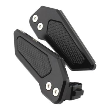 Imagem de menolana Suporte para Pés de Motocicleta, Pedais para Passageiro Traseiro, Apoios Dobráveis, Preto