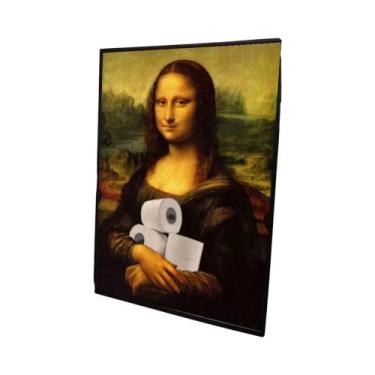 Imagem de Engraçado Mona Lisa Toilet Poster Autoadesivo À Prova D'água Arte Ades