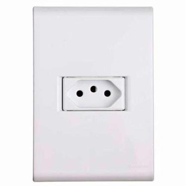 Imagem de Tomada 3P 10A Tramontina - Conjunto Linha Liz - Placa Branca - Modular