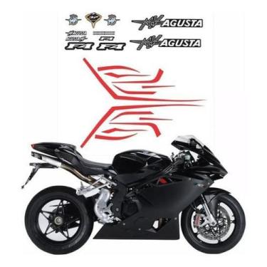 Imagem de Kit Adesivo Compatível Mv Agusta F4 2014 Preta Completo 013 - Spts