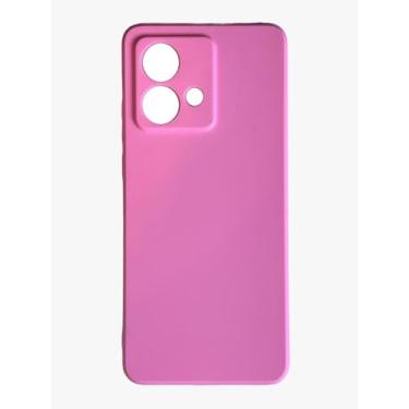 Imagem de Compativel com Moto Edge 40 Neo - Capinha Capa Case Silicone Macia Aveludada Premium Forro Interno Rosa Bebe