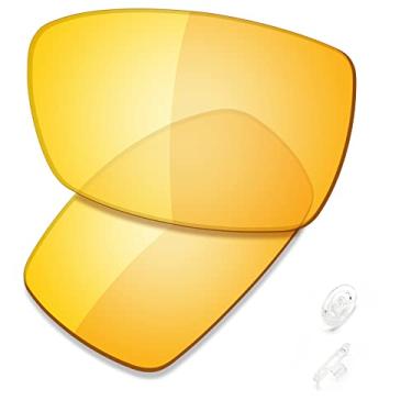 Imagem de SAUCER Lentes de reposição premium e protetores de nariz para óculos de sol Oakley Spike High Defense - Amarelo HD