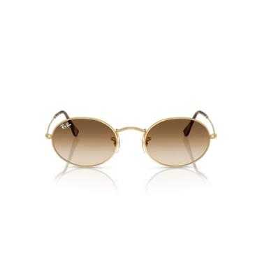 Imagem de Óculos de Sol Ray-Ban Oval 0RB3547 001/51 Tam 54 / Ouro - Lentes Marrom Gradiente