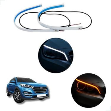 Imagem de Kit Fitas Led DRL Farol + Seta 12v 60cm Tucson 2004 2005 2006 2007 200