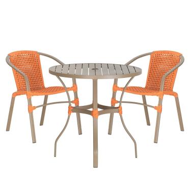 Imagem de 02 Cadeiras Floripa e Mesa Roma Trama 