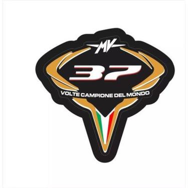 Imagem de Adesivo Compatível Mv Agusta F4 37 Emblemas Moto Preta Ag005