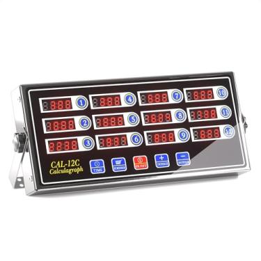 Imagem de KZU Temporizador De Cozinha Comercial Com 12 Canais, Led Digital Profissional Para Cozinhar, Alarme Alto Volume +/-, Temporizadores Grandes Aço Inoxidável Serviço Pesado, Painel À Prova D'Água E Fun