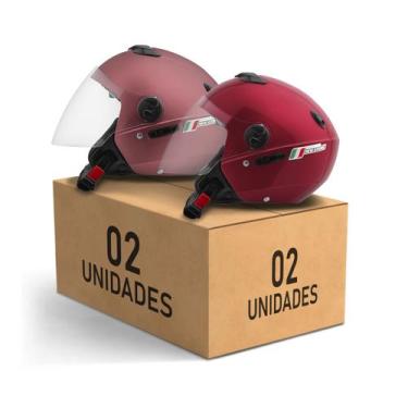 Imagem de Kit 2 Capacete Aberto New Atomic Elite Masculino Feminino Pro Tork, RO