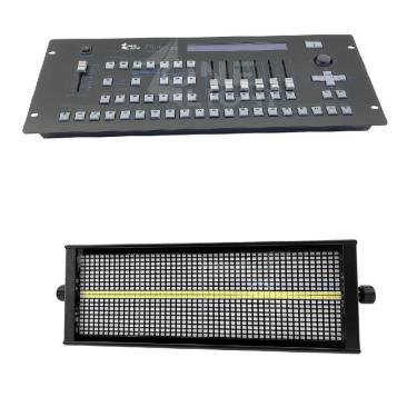 Imagem de Kit 2 Strobo De Led Rgb+W 1000W + Mesa Dmx Pilot