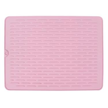 Imagem de Tapete escorredor De Silicone Protetor De Panelas E Pratos de Pia E Cozinha(rosa)