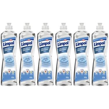 Imagem de Kit 6 Detergente Limpol Gel Concentrado Cristal 400ml Limpeza Eficient