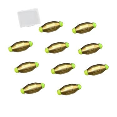 Imagem de menolana Chumbadas de pesca, pesos de pesca, acessório de equipamento com caixa, chumbadas de peso de cobre removíveis para pesca em água salgada, 1.2 10 peças