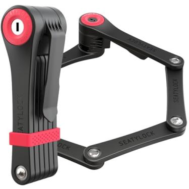 Imagem de Cadeado dobrável para bicicleta FoldyLock Clipster – Trava compacta portátil – Acessório de segurança inteligente ultra elegante e leve com conjunto de chaves para bicicletas, e-bikes e scooters – 75