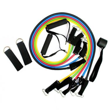 Imagem de Kit 12 Itens Para Treino Funcional Elástico Extensor