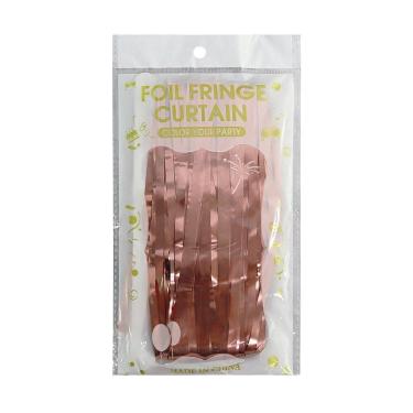 Imagem de Cortina Metalizada Fitas Para Decoração Rose Gold