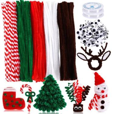 Imagem de Conjunto de limpadores de cachimbo de Natal UPINS 550 unidades com has