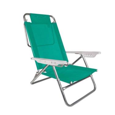 Imagem de Cadeira De Praia Alumínio Sol De Verão Roxa 72,5X57Cm