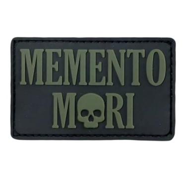 Imagem de Memento Mori Patch de caveira de PVC – Remendos de meme luminosos engraçados, remendo de moral tático militar com fecho de , adesivos para mochilas, uniformes militares, jeans, jaquetas, coletes
