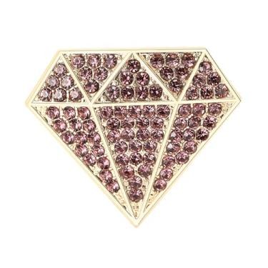 Imagem de Broche em forma de diamante cintilante, zircônia cúbica, cristal, strass, lapela, colarinho, terno, chapéu, crachás, acessórios de roupas, delicados, festa de casamento, férias, joia de flor na lapela