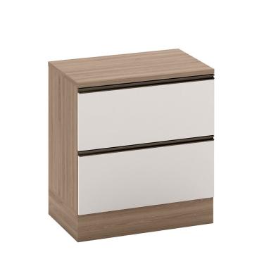 Imagem de Balcão 1 Porta 1 Gaveta (Com Tampo) 80cm Etna Carvalho Oak Off White - SSX Multicoisas