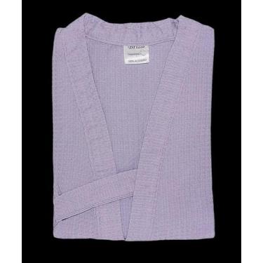 Imagem de Roupão Piquê Adulto 100% Algodão Briza Lilas (5008) Tam G