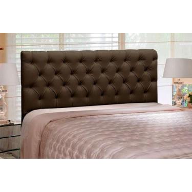 Imagem de Cabeceira Cristal 1,60 Para Cama Box Laminado Marrom - JS Móveis