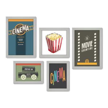 Imagem de Kit Com 5 Quadros Decorativos - Cinema - Filmes - Movie - Sala - 232kq