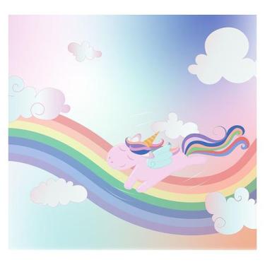 Imagem de Papel de Parede Adesivo Infantil Unicórnio Bebe Quarto Menina - 537pcp