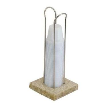 Imagem de Porta Copo Dispenser De Mesa Em Granito Para Copos De Cafe - JSN