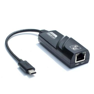Imagem de Adaptador de Rede Conversor USB 3.1 TYPE-C para RJ45 10/100/1000 Gigab