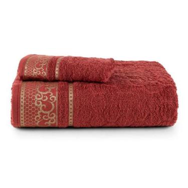 Imagem de Kit De Toalhas Banho E Rosto 100% Algodão Eudora 2 Peças - Dianneli