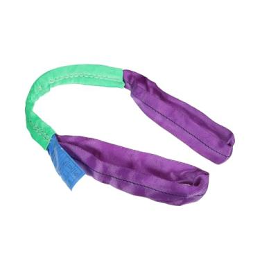 Imagem de PATIKIL Correias de elevação, 1 peça de poliéster de 0,91 m estilingue de teia pesada para serviço flexível para os olhos, alças de levantamento de puxar, suporte de lingas (1000 kg), roxo