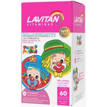 Imagem de Suplemento de Vitaminas Kids Sabor Tutti Frutti 60 - Lavitan
