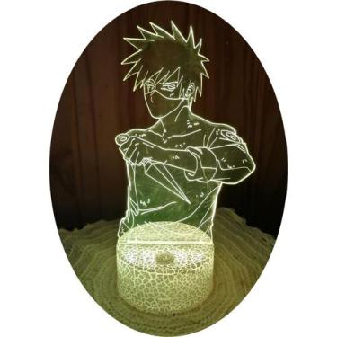 Imagem de Lâmpada de ilusão 3D Kakashi Hatake de 7 cores LED - Lightbek Official