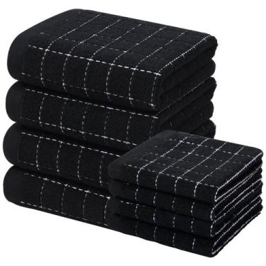 Imagem de Conjunto de toalhas de cozinha e panos de prato Homaxy Extra Large 8 u