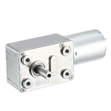 Imagem de Uxcell DC 12V 6RPM Worm Gear Motor 6 mm fêmea eixo de alto torque redutor de turbina