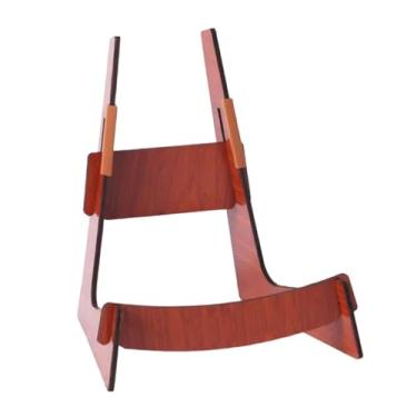 Imagem de TTETTZ Suporte de madeira para guitarra, suporte para violino, para violino, para armazenamento para baixo, banjo, Madeira Vermelha