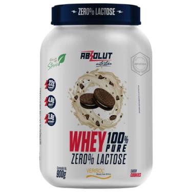 Imagem de Whey 100% Zero Lactose Pote 900g Sabor Cookies Absolut Nutrition