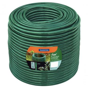 Imagem de Mangueira Flex 3-4" Tramontina Em Pvc Verde 3 Camadas 50m