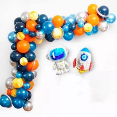 Imagem de Kit Bexiga Balão Astronauta Foguete Decoração Evento Festa - B Import