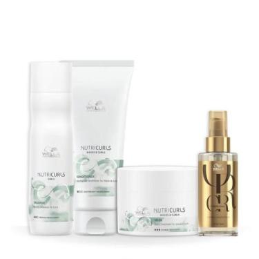 Imagem de Wella Nutricurls Sh 250ml + Cond 200ml + Masc 150ml + Oleo 100ml - Wel