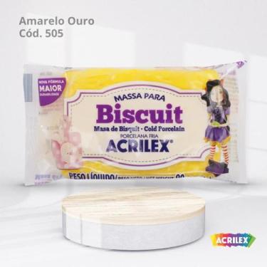 Imagem de Massa para biscuit 90g amarelo ouro - ACRILEX