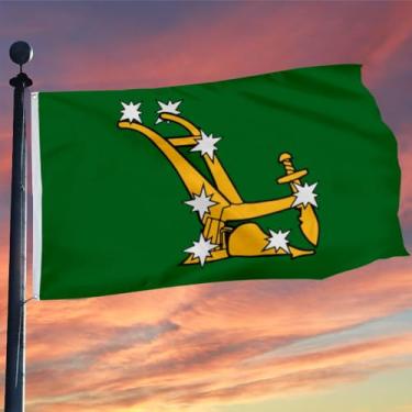 Imagem de Cayyon Arado estrelado 1914 bandeira militar 9,5 x 1,5 m, decoração interna ao ar livre, bandeira de poliéster com costura dupla com ilhós de latão