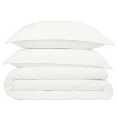 Imagem de Cosy House Collection Conjunto de capa de edredom 100% raiom derivado de bambu - Conjunto de trama de cetim macio, respirável, macio e macio com capa