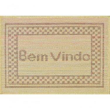 Imagem de Mini Capacho Sisal Look Bem Vindo 008 Arena 040x060 Cm