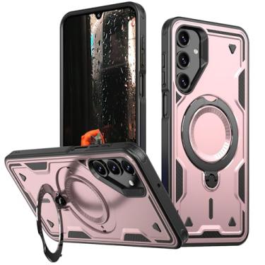 Imagem de SORAKA Capa para Samsung Galaxy A15 5G com suporte,compatível com MagSafe,Capa Samsung Galaxy A15 com chapa de ferro Capa resistente que absorve choques Proteção contra quedas de nível militar