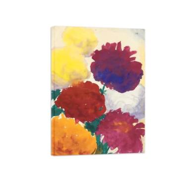Imagem de Flores Pintura em tela Famosa Pintura Reprodução-Quadros para sala de estar-Flores 11-Pôster pronto para pendurar 50x70cm Tela Embrulhada