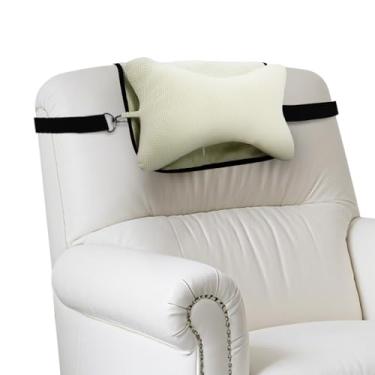 Imagem de Almofada reclinável de suporte de cabeça e pescoço, almofada de encosto de cabeça para cadeira de sofá, design antiderrapante para alívio da dor no pescoço no sofá, assento de carro, viagens (milho