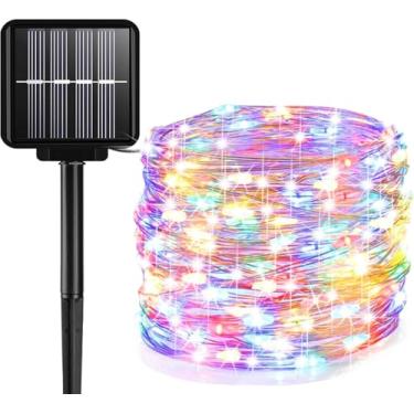 Imagem de Fita LED 22m, Luzes de Natal Solares, 200 Unidades, LED Multicolor, Área Externa, À Prova D'água, Decoração Natal 2025, Decoração Arvore de Natal, Arco-íris